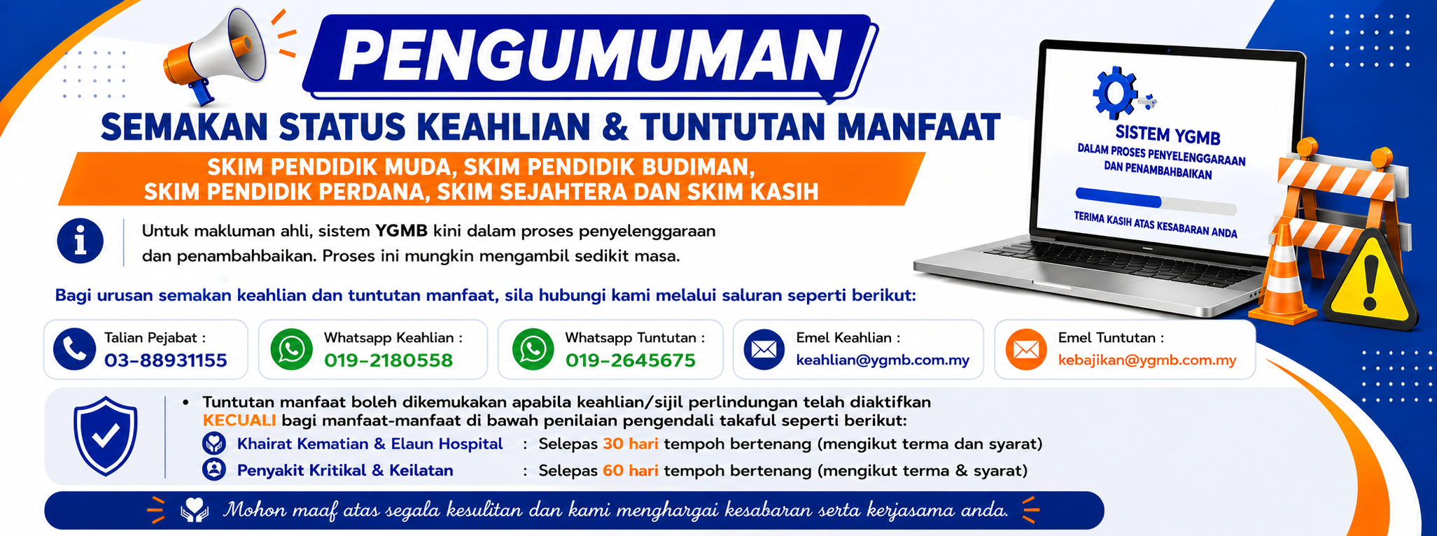 Pengumuman Penyelenggaraan Sistem YGMB